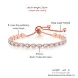 Adjustable Oval Tennis Bracelet for Women