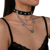 Adjustable Punk Choker Necklace Gothic Choker Collar
