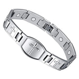 Adjustable Retro Cross Magnetic Bracelet for Men Daily Wear