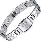Adjustable Retro Cross Magnetic Bracelet for Men Daily Wear