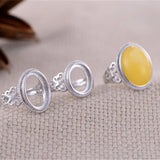 Plated 925 Silver Adjustable Ring Blank