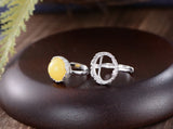 Adjustable Silver Ring Blank - Round or Oval Blank