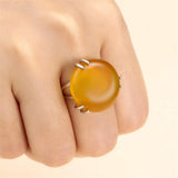 Adjustable Ring Setting for 20mm-24mm Cabochons 925 Silver