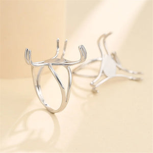 Adjustable Ring Setting for 20mm-24mm Cabochons 925 Silver