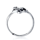 Adjustable Treble Clef Bass Heart Ring Musical Note Fine Jewelry