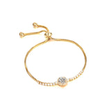 Adjustable Zircon Silver Bracelet Fine Jewelry