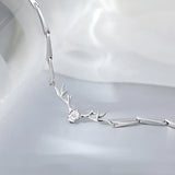 Adjustable Silver Crystal Deer Charm Bracelet for Christmas Party