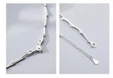Adjustable Silver Crystal Deer Charm Bracelet for Christmas Party
