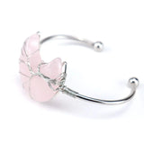 Silver Wire Wrap Stone MoonTree of Life Bracelet