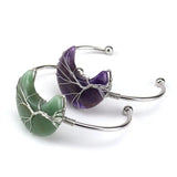 Silver Wire Wrap Stone MoonTree of Life Bracelet