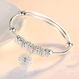 Adjustable Silver Plated Ball Charm Bracelet For Women