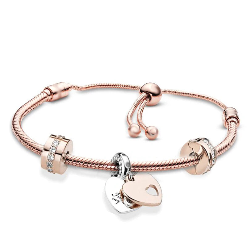 Adjustable Snake Bone Chain Bracelet with Positioning Buckle