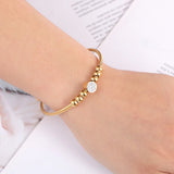 Adjustable Cable Twist Bangle with Zircon - Women's Wedding Gift