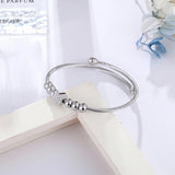 Adjustable Cable Twist Bangle with Zircon - Women's Wedding Gift