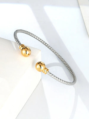 Adjustable Coil Beads Cuffs Steel Bracelet Christmas Present