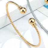 Adjustable Coil Beads Cuffs Steel Bracelet Christmas Present