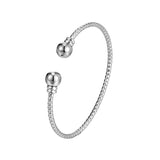 Adjustable Coil Beads Cuffs Steel Bracelet Christmas Present
