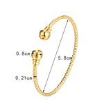 Adjustable Coil Beads Cuffs Steel Bracelet Christmas Present
