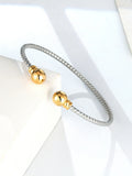 Adjustable Coil Beads Cuffs Steel Bracelet Christmas Present