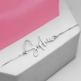 Custom Name Anklet - Adjustable Box Chain Ankle Bracelet