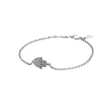 Adjustable 925 Silver Tennis Bracelet with Shell Pearl