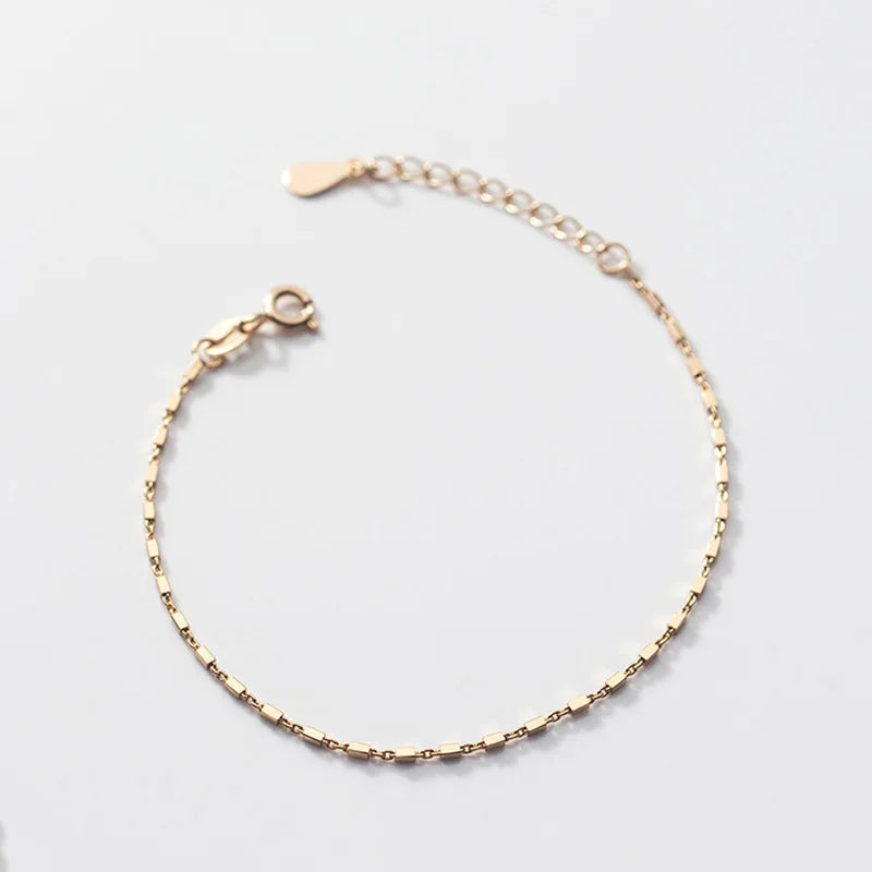 Adjustable Square Tennis Bracelet 925 Sterling Silver