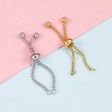 Adjustable Stainless Steel Box Chain Slider Extender Chain 10pcs