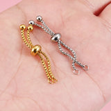 Adjustable Stainless Steel Box Chain Slider Extender Chain 10pcs