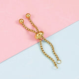 Adjustable Stainless Steel Box Chain Slider Extender Chain 10pcs