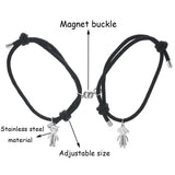 Adjustable Steel Magnet Bracelet Personalized Engrave Name Couples
