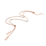 Adjustable Stainless Steel Necklace Geometric Triangle Tassels Pendant