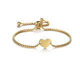Adjustable Stainless Steel Heart Bracelet Women Jewelry