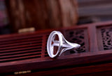 925 Silver Ring Base Adjustable Oval Blank