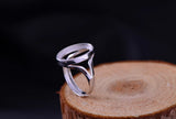 925 Silver Ring Base Adjustable Oval Blank