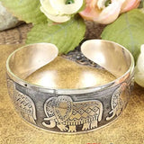 Adjustable Elephant Amulet Bangle K9170