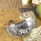 Adjustable Elephant Amulet Bangle K9170