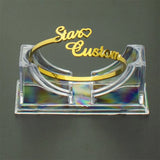 Adjustable Two Names Cuff Bracelet Bangle Stainless Steel Name Bracelets
