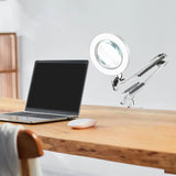 Adjustable USB 5X Magnifying Lamp with Clamp