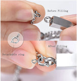 Adjustable Urn Bracelet for Ashes, Personalized Stainless Steel Bangle