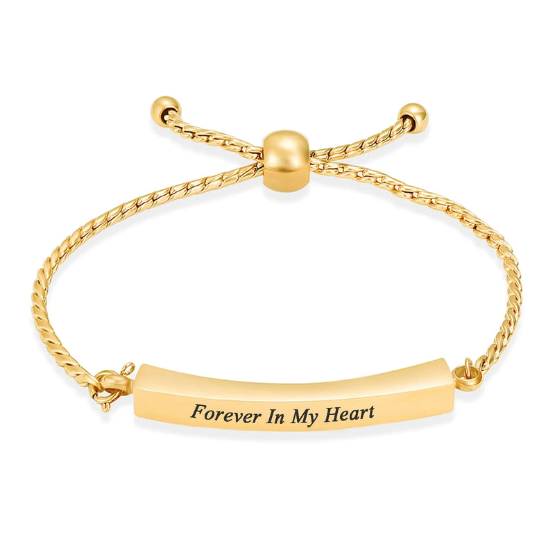 Adjustable Urn Bracelet for Ashes, Personalized Stainless Steel Bangle