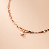 Adjustable Woman Ankle Box Chain Silver 925 Rose Jewelry Foot Bracelet