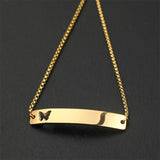 Adjustable Chain Engraving Nameplate Couple Bracelet Stainless Steel