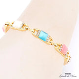 Adjustable Diamond Cube Anklet Bracelet