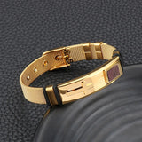 Adjustable wrist strap bracelet Titanium steel men's cross jewelry