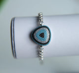Adjustable Eye Tennis Chain CZ Bracelet