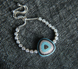 Adjustable Eye Tennis Chain CZ Bracelet