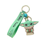 Cute Cartoon Yoda Baby Figure Keychain Master Keyring Decorations Pendants