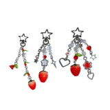 Strawberry Keychain Fruit Phone Charm Lanyard Wrist Strap