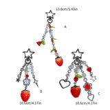 Strawberry Keychain Fruit Phone Charm Lanyard Wrist Strap
