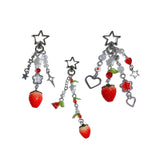 Strawberry Keychain Fruit Phone Charm Lanyard Wrist Strap